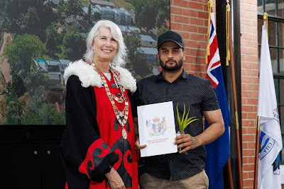 Photo from the HCC NZ Citizenship Ceremony (Afternoon) held in The Atrium, Wintec/Te Pukenga, Hamilton, Waikato, New Zealand at 3:30pm on Monday, 12 February, 2024. Photo: Mike Walen / KeyImagery Photography. Copyright: © Hamilton City Council.