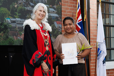 Photo from the HCC NZ Citizenship Ceremony (Afternoon) held in The Atrium, Wintec/Te Pukenga, Hamilton, Waikato, New Zealand at 3:30pm on Monday, 12 February, 2024. Photo: Mike Walen / KeyImagery Photography. Copyright: © Hamilton City Council.
