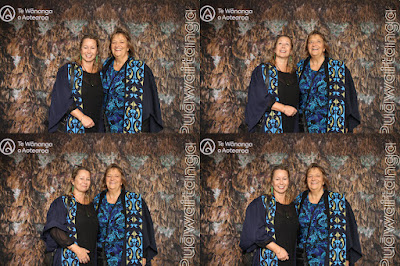Booth photo from the TWoA Waiariki 2023 Graduations (Whakatāne), held at the Baptist Church, Whakatāne, Bay of Plenty, New Zealand on Wednesday, 17 May, 2023. Photo: Mike Walen / KeyImagery Photography. Copyright: © Te Wānanga o Aotearoa.