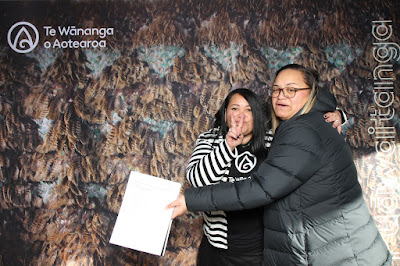 Booth photo from the TWoA Waiariki 2023 Graduations (Waiwhero), held at Te Puia, Rotorua, Bay of Plenty, New Zealand on Friday, 12 May, 2023. Photo: Instabooth by KeyImagery. Copyright: © Te Wānanga o Aotearoa.