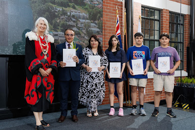 Photo from the HCC NZ Citizenship Ceremony (Afternoon) held in The Atrium, Wintec/Te Pukenga, Hamilton, Waikato, New Zealand at 3:30pm on Monday, 12 February, 2024. Photo: Mike Walen / KeyImagery Photography. Copyright: © Hamilton City Council.