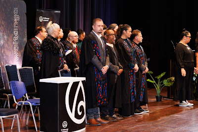 Photo from the TWoA Tāmaki Makaurau 2023 Graduations (Ceremony 2 @ 3pm), held at the Due Drop Events Centre, Manukau, Auckland, New Zealand on Wednesday, 7 June, 2023. Photo: Mike Walen / KeyImagery Photography. Copyright: © Te Wānanga o Aotearoa.