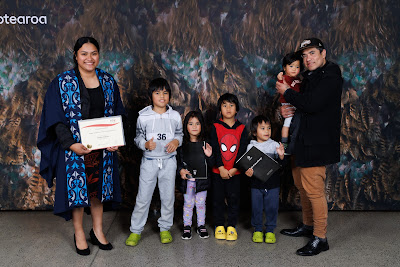 Photo from the TWoA Tāmaki Makaurau 2023 Graduations (Ceremony 3 @ 8pm), held at the Due Drop Events Centre, Manukau, Auckland, New Zealand on Wednesday, 7 June, 2023. Photo: Mike Walen / KeyImagery Photography. Copyright: © Te Wānanga o Aotearoa.