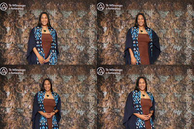 Booth photo from the TWoA Waiariki 2023 Graduations (Whakatāne), held at the Baptist Church, Whakatāne, Bay of Plenty, New Zealand on Wednesday, 17 May, 2023. Photo: Mike Walen / KeyImagery Photography. Copyright: © Te Wānanga o Aotearoa.