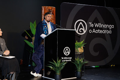 Photo from Ceremony 6 of the TWoA Tāmaki Makaurau 2025 Graduations (May 2025) held at the Mangere Arts Centre in Auckland, New Zealand on Wednesday, 28 May, 2025. Photo by Mike Walen / KeyImagery Photography. Copyright: © 2025 Te Wānanga o Aotearoa.