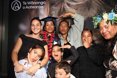 Booth photo from Ceremony 2 of the TWoA Tāmaki Makaurau 2025 Graduations (March 2025) held at the Mangere Arts Centre in Auckland, New Zealand on Wednesday, 12 March, 2025. Photo: InstaBooth by KeyImagery Photography. Copyright: © 2025 Te Wānanga o Aotearoa.