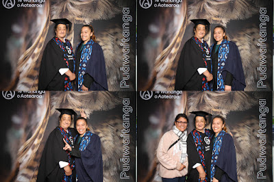 Booth photo from the TWoA Waiariki 2024 Graduations (Kawerau), held at Rautahi Marae, Kawerau, Bay of Plenty, New Zealand on Friday, 17 May, 2023. Photo: InstaBooth by KeyImagery Photography. Copyright: © Te Wānanga o Aotearoa.