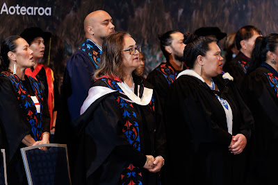 Photo from the TWoA Tāmaki Makaurau 2023 Graduations (Ceremony 1 @ 10am), held at the Due Drop Events Centre, Manukau, Auckland, New Zealand on Wednesday, 7 June, 2023. Photo: Mike Walen / KeyImagery Photography. Copyright: © Te Wānanga o Aotearoa.