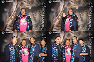 Booth photo from the TWoA Waiariki 2024 Graduations (Kawerau), held at Rautahi Marae, Kawerau, Bay of Plenty, New Zealand on Friday, 17 May, 2023. Photo: InstaBooth by KeyImagery Photography. Copyright: © Te Wānanga o Aotearoa.