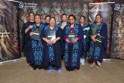 Photo from the TWoA Waiariki 2023 Graduations (Kawerau), held at  Rautahi Marae, Kawerau, Bay of Plenty, New Zealand on Friday, 2 June, 2023. Photo: Alick Saunders for KeyImagery Photography. Copyright: © Te Wānanga o Aotearoa.