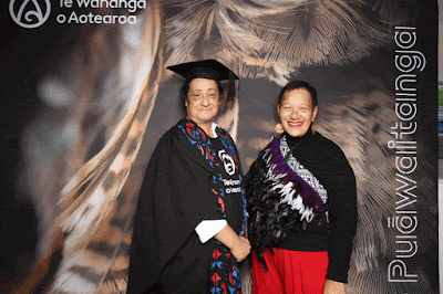 Booth photo from the TWoA Waiariki 2024 Graduations (Kawerau), held at Rautahi Marae, Kawerau, Bay of Plenty, New Zealand on Friday, 17 May, 2023. Photo: InstaBooth by KeyImagery Photography. Copyright: © Te Wānanga o Aotearoa.