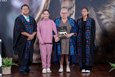 Photo from the TWoA Te Tai Tokerau 2024 Graduation (Kaitaia), held at Te Ahu in Kaitaia, Northland, New Zealand on Wednesday, 8 May, 2024. Photo by Alick Saunders for KeyImagery Photography. Copyright: © Te Wānanga o Aotearoa.