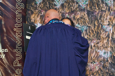 Photo from the TWoA Waiariki 2023 Graduations (Kawerau), held at  Rautahi Marae, Kawerau, Bay of Plenty, New Zealand on Friday, 2 June, 2023. Photo: Alick Saunders for KeyImagery Photography. Copyright: © Te Wānanga o Aotearoa.