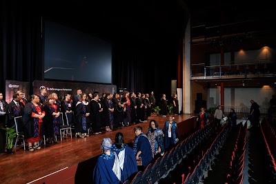 Photo from the TWoA Tāmaki Makaurau 2023 Graduations (Ceremony 1 @ 10am), held at the Due Drop Events Centre, Manukau, Auckland, New Zealand on Wednesday, 7 June, 2023. Photo: Mike Walen / KeyImagery Photography. Copyright: © Te Wānanga o Aotearoa.