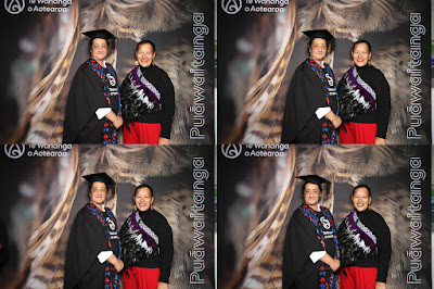 Booth photo from the TWoA Waiariki 2024 Graduations (Kawerau), held at Rautahi Marae, Kawerau, Bay of Plenty, New Zealand on Friday, 17 May, 2023. Photo: InstaBooth by KeyImagery Photography. Copyright: © Te Wānanga o Aotearoa.