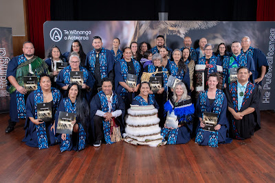 Photo from the TWoA Te Tai Tokerau 2024 Graduation (Kaitaia), held at Te Ahu in Kaitaia, Northland, New Zealand on Wednesday, 8 May, 2024. Photo by Alick Saunders for KeyImagery Photography. Copyright: © Te Wānanga o Aotearoa.