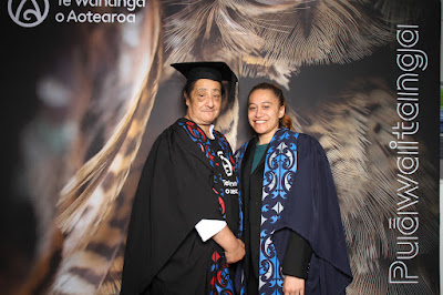 Booth photo from the TWoA Waiariki 2024 Graduations (Kawerau), held at Rautahi Marae, Kawerau, Bay of Plenty, New Zealand on Friday, 17 May, 2023. Photo: InstaBooth by KeyImagery Photography. Copyright: © Te Wānanga o Aotearoa.