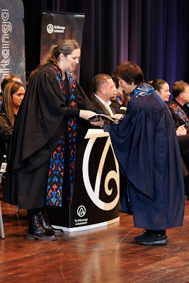 Photo from the TWoA Tāmaki Makaurau 2023 Graduations (Ceremony 2 @ 3pm), held at the Due Drop Events Centre, Manukau, Auckland, New Zealand on Wednesday, 7 June, 2023. Photo: Mike Walen / KeyImagery Photography. Copyright: © Te Wānanga o Aotearoa.