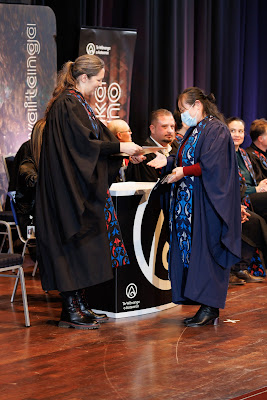 Photo from the TWoA Tāmaki Makaurau 2023 Graduations (Ceremony 2 @ 3pm), held at the Due Drop Events Centre, Manukau, Auckland, New Zealand on Wednesday, 7 June, 2023. Photo: Mike Walen / KeyImagery Photography. Copyright: © Te Wānanga o Aotearoa.