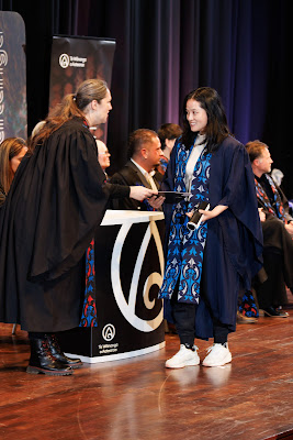 Photo from the TWoA Tāmaki Makaurau 2023 Graduations (Ceremony 2 @ 3pm), held at the Due Drop Events Centre, Manukau, Auckland, New Zealand on Wednesday, 7 June, 2023. Photo: Mike Walen / KeyImagery Photography. Copyright: © Te Wānanga o Aotearoa.