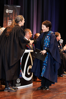 Photo from the TWoA Tāmaki Makaurau 2023 Graduations (Ceremony 2 @ 3pm), held at the Due Drop Events Centre, Manukau, Auckland, New Zealand on Wednesday, 7 June, 2023. Photo: Mike Walen / KeyImagery Photography. Copyright: © Te Wānanga o Aotearoa.