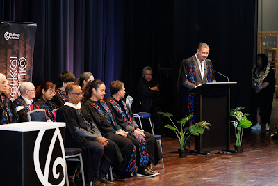 Photo from the TWoA Tāmaki Makaurau 2023 Graduations (Ceremony 2 @ 3pm), held at the Due Drop Events Centre, Manukau, Auckland, New Zealand on Wednesday, 7 June, 2023. Photo: Mike Walen / KeyImagery Photography. Copyright: © Te Wānanga o Aotearoa.