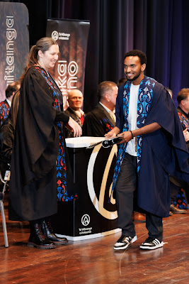 Photo from the TWoA Tāmaki Makaurau 2023 Graduations (Ceremony 2 @ 3pm), held at the Due Drop Events Centre, Manukau, Auckland, New Zealand on Wednesday, 7 June, 2023. Photo: Mike Walen / KeyImagery Photography. Copyright: © Te Wānanga o Aotearoa.