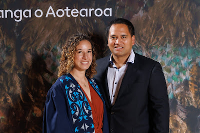 Studio photo from the TWoA Tainui 2023 Graduations (Ceremony 2 - Wednesday Afternoon), held at Hamilton Boys High School, Hamilton, Waikato, New Zealand on Wednesday, 19 April 2023. Photo: Mike Walen / KeyImagery Photography. Copyright: © Te Wananga o Aotearoa.