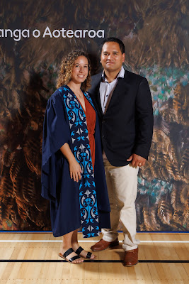 Studio photo from the TWoA Tainui 2023 Graduations (Ceremony 2 - Wednesday Afternoon), held at Hamilton Boys High School, Hamilton, Waikato, New Zealand on Wednesday, 19 April 2023. Photo: Mike Walen / KeyImagery Photography. Copyright: © Te Wananga o Aotearoa.