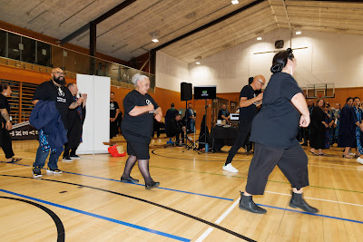 Ceremony photo from the TWoA Tainui 2023 Graduations (Ceremony 2 - Wednesday Afternoon), held at Hamilton Boys High School, Hamilton, Waikato, New Zealand on Wednesday, 19 April 2023. Photo: Mike Walen / KeyImagery Photography. Copyright: © Te Wananga o Aotearoa.