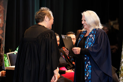 Photo from the TWoA Tāmaki Makaurau 2023 Graduations (Ceremony 5 @ 3pm), held at the Due Drop Events Centre, Manukau, Auckland, New Zealand on Thursday, 8 June, 2023. Photo: Mike Walen / KeyImagery Photography. Copyright: © Te Wānanga o Aotearoa.