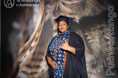 Booth photo from the TWoA Tainui 2025 Graduations (Ceremony 3 @ 10am) held at Claudelands Event Centre in Hamilton, Waikato, New Zealand on Wednesday, 30 April, 2025. Photography by InstaBooth / KeyImagery Photography. Copyright: © 2025 Te Wānanga o Aotearoa.