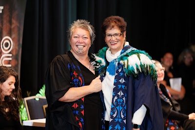 Photo from the TWoA Tāmaki Makaurau 2023 Graduations (Ceremony 5 @ 3pm), held at the Due Drop Events Centre, Manukau, Auckland, New Zealand on Thursday, 8 June, 2023. Photo: Mike Walen / KeyImagery Photography. Copyright: © Te Wānanga o Aotearoa.