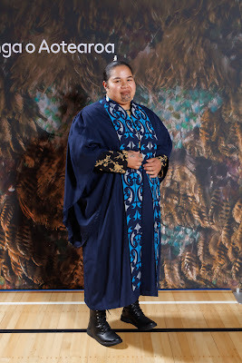 Studio photo from the TWoA Tainui 2023 Graduations (Ceremony 2 - Wednesday Afternoon), held at Hamilton Boys High School, Hamilton, Waikato, New Zealand on Wednesday, 19 April 2023. Photo: Mike Walen / KeyImagery Photography. Copyright: © Te Wananga o Aotearoa.