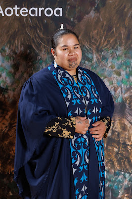 Studio photo from the TWoA Tainui 2023 Graduations (Ceremony 2 - Wednesday Afternoon), held at Hamilton Boys High School, Hamilton, Waikato, New Zealand on Wednesday, 19 April 2023. Photo: Mike Walen / KeyImagery Photography. Copyright: © Te Wananga o Aotearoa.