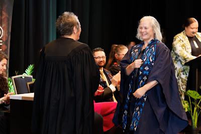 Photo from the TWoA Tāmaki Makaurau 2023 Graduations (Ceremony 5 @ 3pm), held at the Due Drop Events Centre, Manukau, Auckland, New Zealand on Thursday, 8 June, 2023. Photo: Mike Walen / KeyImagery Photography. Copyright: © Te Wānanga o Aotearoa.