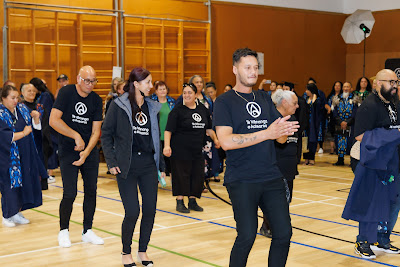 Ceremony photo from the TWoA Tainui 2023 Graduations (Ceremony 2 - Wednesday Afternoon), held at Hamilton Boys High School, Hamilton, Waikato, New Zealand on Wednesday, 19 April 2023. Photo: Mike Walen / KeyImagery Photography. Copyright: © Te Wananga o Aotearoa.