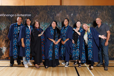 Studio photo from the TWoA Tainui 2023 Graduations (Ceremony 2 - Wednesday Afternoon), held at Hamilton Boys High School, Hamilton, Waikato, New Zealand on Wednesday, 19 April 2023. Photo: Mike Walen / KeyImagery Photography. Copyright: © Te Wananga o Aotearoa.