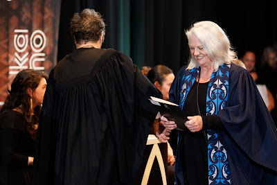 Photo from the TWoA Tāmaki Makaurau 2023 Graduations (Ceremony 5 @ 3pm), held at the Due Drop Events Centre, Manukau, Auckland, New Zealand on Thursday, 8 June, 2023. Photo: Mike Walen / KeyImagery Photography. Copyright: © Te Wānanga o Aotearoa.