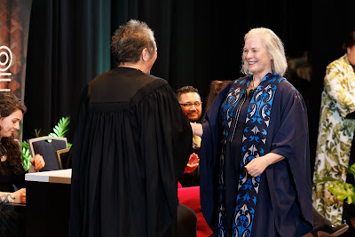 Photo from the TWoA Tāmaki Makaurau 2023 Graduations (Ceremony 5 @ 3pm), held at the Due Drop Events Centre, Manukau, Auckland, New Zealand on Thursday, 8 June, 2023. Photo: Mike Walen / KeyImagery Photography. Copyright: © Te Wānanga o Aotearoa.