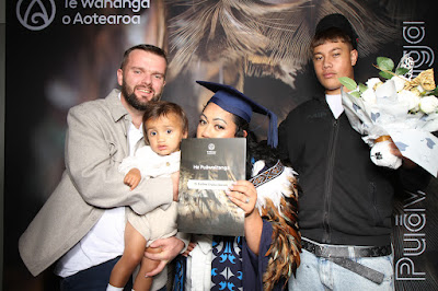 Booth photo from the TWoA Tainui 2025 Graduations (Ceremony 3 @ 10am) held at Claudelands Event Centre in Hamilton, Waikato, New Zealand on Wednesday, 30 April, 2025. Photography by InstaBooth / KeyImagery Photography. Copyright: © 2025 Te Wānanga o Aotearoa.