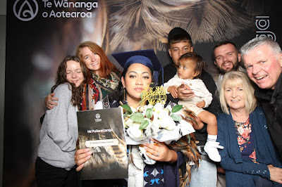 Booth photo from the TWoA Tainui 2025 Graduations (Ceremony 3 @ 10am) held at Claudelands Event Centre in Hamilton, Waikato, New Zealand on Wednesday, 30 April, 2025. Photography by InstaBooth / KeyImagery Photography. Copyright: © 2025 Te Wānanga o Aotearoa.