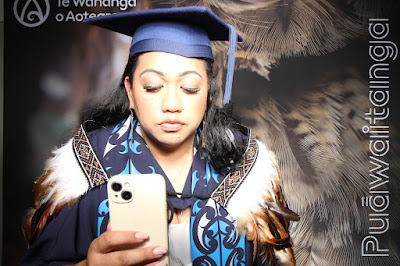 Booth photo from the TWoA Tainui 2025 Graduations (Ceremony 3 @ 10am) held at Claudelands Event Centre in Hamilton, Waikato, New Zealand on Wednesday, 30 April, 2025. Photography by InstaBooth / KeyImagery Photography. Copyright: © 2025 Te Wānanga o Aotearoa.