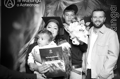 Booth photo from the TWoA Tainui 2025 Graduations (Ceremony 3 @ 10am) held at Claudelands Event Centre in Hamilton, Waikato, New Zealand on Wednesday, 30 April, 2025. Photography by InstaBooth / KeyImagery Photography. Copyright: © 2025 Te Wānanga o Aotearoa.