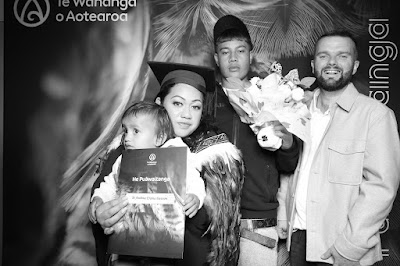Booth photo from the TWoA Tainui 2025 Graduations (Ceremony 3 @ 10am) held at Claudelands Event Centre in Hamilton, Waikato, New Zealand on Wednesday, 30 April, 2025. Photography by InstaBooth / KeyImagery Photography. Copyright: © 2025 Te Wānanga o Aotearoa.