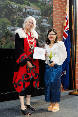 Photo from the HCC NZ Citizenship Ceremony (Morning) held in The Atrium, Wintec/Te Pukenga, Hamilton, Waikato, New Zealand at 10:00am on Monday, 12 February, 2024. Photo: Mike Walen / KeyImagery Photography. Copyright: © Hamilton City Council.