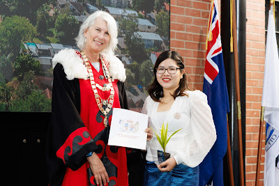 Photo from the HCC NZ Citizenship Ceremony (Morning) held in The Atrium, Wintec/Te Pukenga, Hamilton, Waikato, New Zealand at 10:00am on Monday, 12 February, 2024. Photo: Mike Walen / KeyImagery Photography. Copyright: © Hamilton City Council.