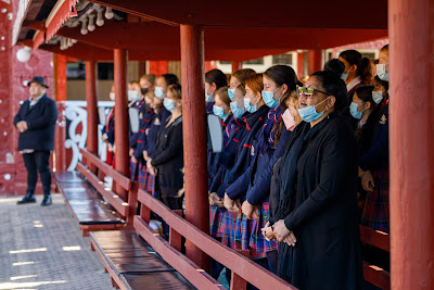 Photo from the Waikato Diocesan Year 11 Camp held at Tūrangawaewae Marae, Ngaruawahia, Waikato, New Zealand. Taken: Thursday, 5 May 2022. Photography: Mike Walen / KeyImagery Photography. Copyright: © Waikato Diocesan School for Girls.