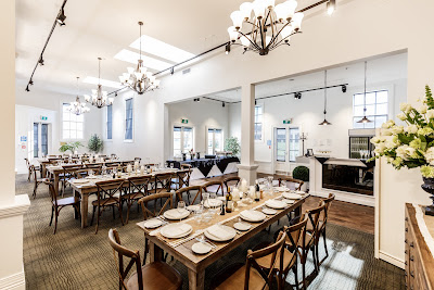 Photo of the function room at The Grandstand, Claudelands, Hamilton, New Zealand. Taken: Tuesday, 7 August 2018. Photography: Mike Walen / KeyImagery Photography. Copyright: © H3 Group.