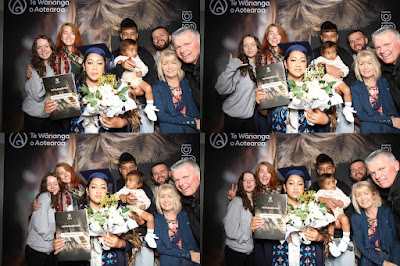 Booth photo from the TWoA Tainui 2025 Graduations (Ceremony 3 @ 10am) held at Claudelands Event Centre in Hamilton, Waikato, New Zealand on Wednesday, 30 April, 2025. Photography by InstaBooth / KeyImagery Photography. Copyright: © 2025 Te Wānanga o Aotearoa.